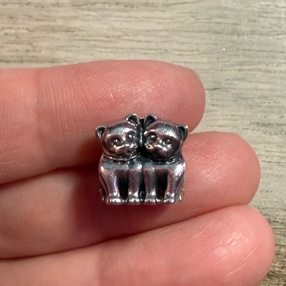 Pandora Silver Twin Cat Charm